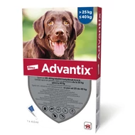 Advantix spot on - rácsepegtető oldat 25-40 kg közötti kutyáknak A.U.V. 1 db 4,0 ml ampulla nyitott dobozból