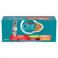 Purina One Sterilcat marhával/lazaccal/pulykával/csirkével nedves macskaeledel 40 x 85 g