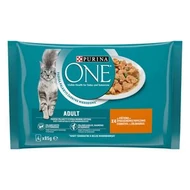 PURINA ONE STERILCAT Csirkével és Zöldbabbal nedves macskaeledel 4x85g 