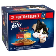 Purina Felix Fantastic Duo házias válogatás aszpikban nedves macskaeledel 24 x85 g (2,04 kg)
