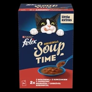 FELIX Soup Original Házias válogatás szószban nedves macskaeledel 6x48g