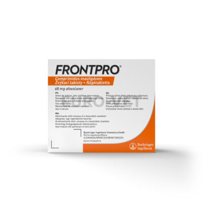 FRONTPRO 68 mg rágótabletta kutyáknak >10–25 kg (1 tabletta nyitott dobozból)