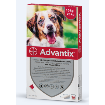 Advantix spot on 10-25 kg közötti kutyáknak A.U.V.