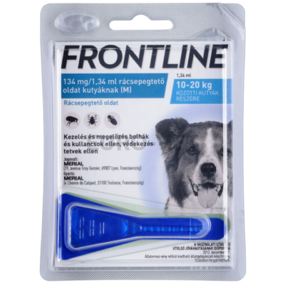Frontline® 134 mg/1,34 ml rácsepegtető oldat kutyáknak (M) külső élősködők ellen (1,34 ml)