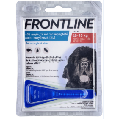 Frontline® 402 mg/4,02 ml rácsepegtető oldat kutyáknak (XL) külső élősködők ellen (4,02 ml)