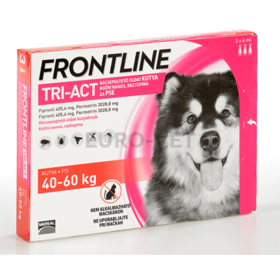Frontline Tri-Act rácsepegtető oldat 40-60 kg-os kutyáknak (6 ml) 1 db ampulla bontott dobozból