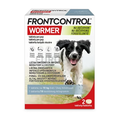 Frontcontrol Wormer féregtelenítő filmtabletta kutyák részére 2 db tabletta