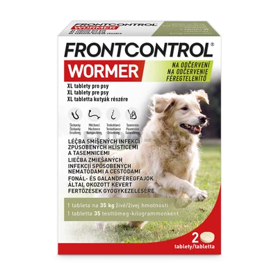 Frontcontrol Wormer féregtelenítő filmtabletta nagytestű kutyák részére 2 db tabletta