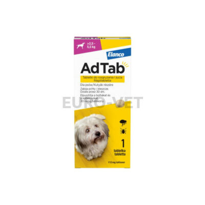 AdTab 112 mg rágótabletta kutyák részére (> 2,5-5,5 kg)