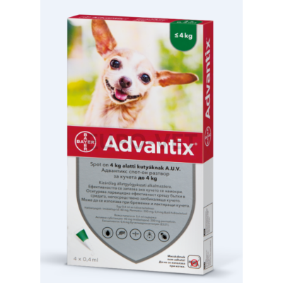 Advantix spot on 4 kg alatti kutyáknak A.U.V.