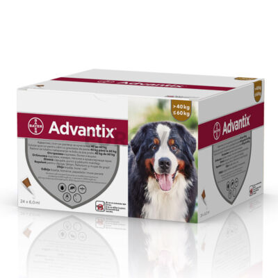 Advantix spot on - rácsepegtető oldat 40-60 kg közötti kutyáknak A.U.V. (24x 6 ml)