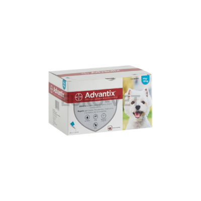 Advantix spot on - rácsepegtető oldat 4-10 kg közötti kutyáknak A.U.V. (24x 1,0 ml)