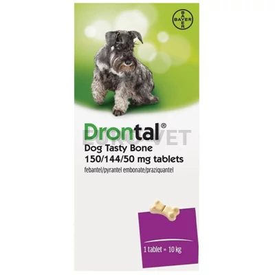 Dronta Plus 150/144/50 mg ízesített féreghajtó tabletta A.U.V. (1 db tabletta nyitott dobozból)