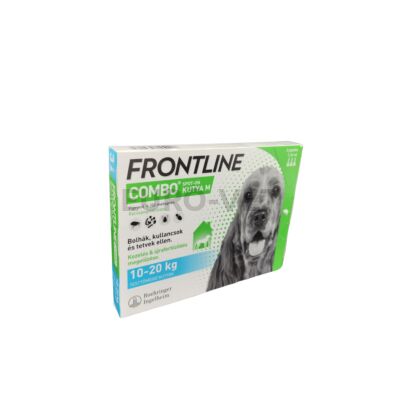 Frontline combo spot-on kutya (M)- rácsepegtető oldat kutyáknak külső élősködők ellen 10-20 kg-ig (3x1,34ml)