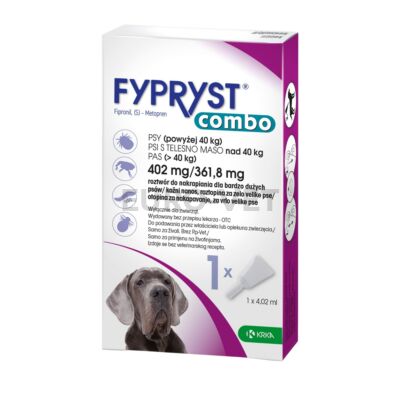 Fypryst Combo Spot-On kutya- rácsepegtető oldat kutyáknak külső élősködők ellen  40 kg-tól (4,02 ml)