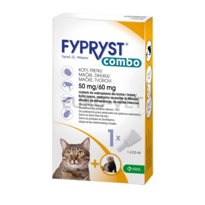 Fypryst Combo Spot-On macska- rácsepegtető oldat macskák és vadászgörények számára külső élősködők ellen (0,5 ml)