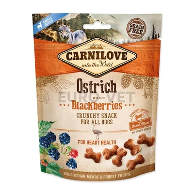 Carnilove Dog Crunchy Snack Ostrich & Mulberry- Strucc Hússal és Szederrel 200g