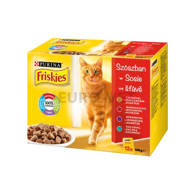 Friskies WC multipack 12x100g Csirke, marha, bárány, kacsa