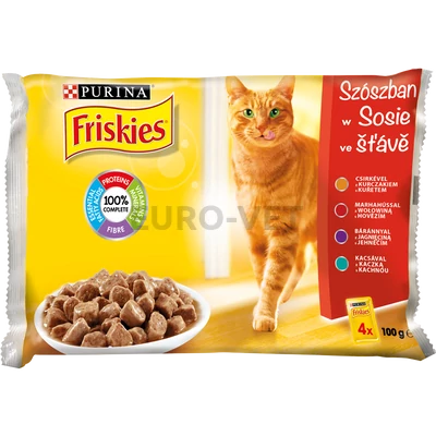 Friskies WC Multipack 4x85 g Csirke, marha, bárány, kacsa