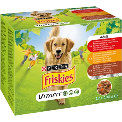 FRISKIES Szószos válogatás nedves kutyaeledel 12x85g