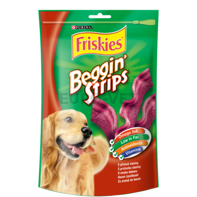 FRISKIES Beggin' Strips Bacon ízesítésű kutya jutalomfalat 120g