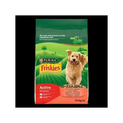 FRISKIES Active Marhával száraz kutyaeledel 10kg