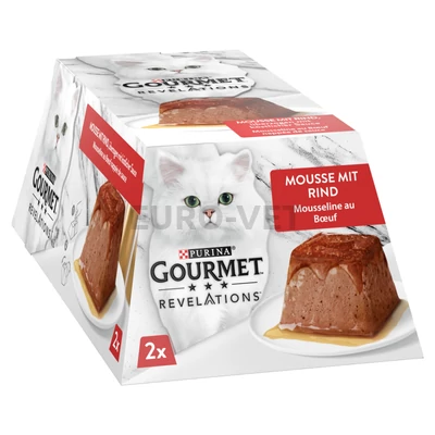 12613067 7613287067067 GOURMET REVELATIONS Pastétom Marhával és szósszal nedves macskaeledel 2*57g