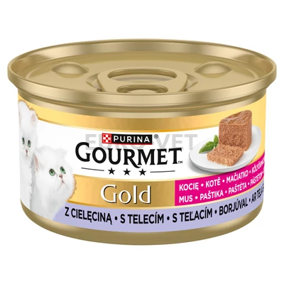 12601518 8445291514522 Purina Gourmet Gold Kitten pástétom borjúval nedves macskaeledel 85 g