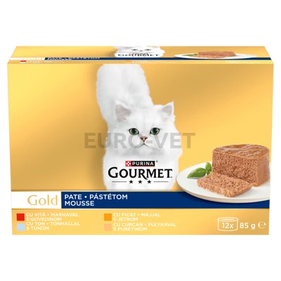 GOURMET GOLD Pástétom nedves macskaeledel 12x85g