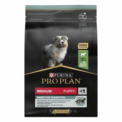 PRO PLAN Medium Puppy SENSITIVE DIGESTION bárányban gazdag száraz kutyaeledel 3 kg