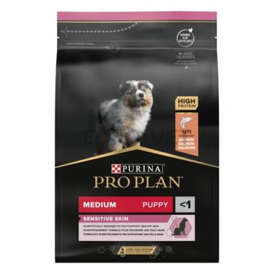 PRO PLAN Medium Puppy SENSITIVE SKIN lazacban gazdag száraz kutyaeledel 3 kg