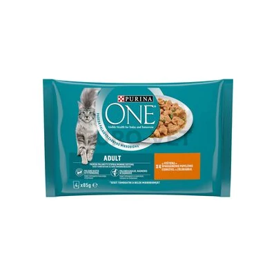 PURINA ONE STERILCAT Csirkével és Zöldbabbal nedves macskaeledel 4x85g 