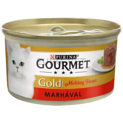 GOURMET GOLD Melting heart marhával nedves macskaeledel 85 g