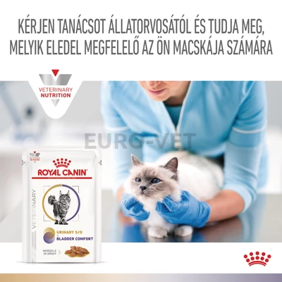 Royal Canin Multifunction Urinary S/O + Bladder Comfort - nedves eledel felnőtt macskák részére struvit kő és idiopátiás hólyaghurut ellen 12x85 g
