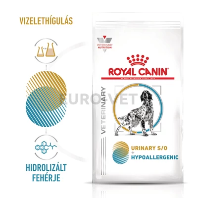 Royal Canin Multifunction Urinary S/O + Hypoallergenic - száraz eledel felnőtt kutyák részére struvit kő ellen és hipoallergén 3,5 kg
