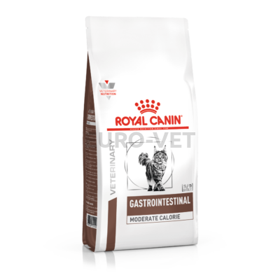 Royal Canin Gastro Intestinal Moderate Calorie - száraz gyógytáp felnőtt macskák részére emésztési problémák csökkentésére, mérsékelt kalóriatartalommal 0,4 kg