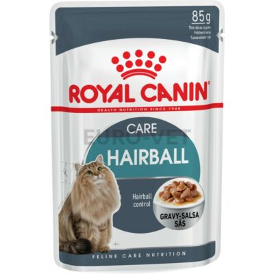 ROYAL CANIN HAIRBALL CARE - szószos nedves táp felnőtt macskák részére a szőrlabdák könnyebb eltávozásáért 0,085 kg