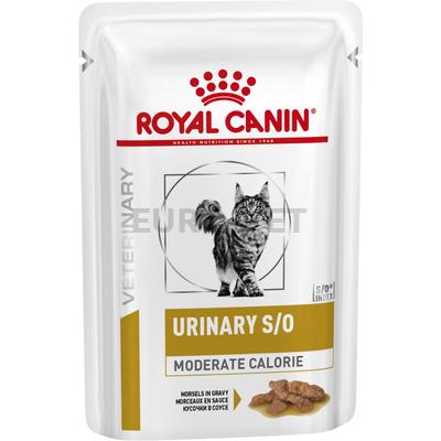 Royal Canin Urinary S/O Moderate Calorie Pouch - nedves gyógytáp felnőtt macskák részére hugyúti problémák esetén mérsékelt kalóriatartalommal 85 g