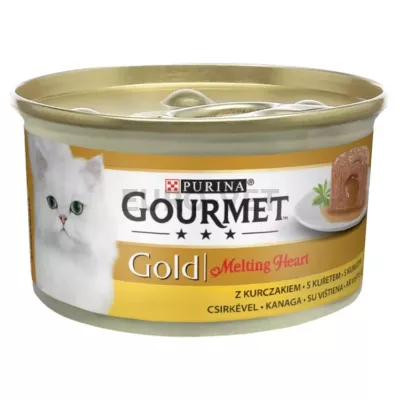 GOURMET GOLD Melting heart csirkével nedves macskaeledel 85 g