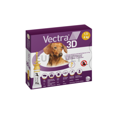 Vectra 3D XS Spot-On - rácsepegtető oldat 1,5 - 4 kg-os kutyáknak (3x0,8 ml)