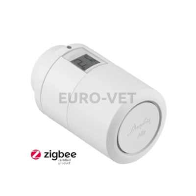 Radiátor termosztát, Danfoss Ally™, Adapter típus: RAV; RA; RAVL; M30, 2.4 GHz 014G2460