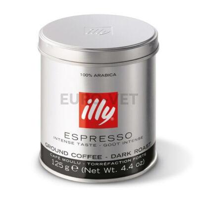 Illy Espresso darált Dark Roast kávé (sötét, fekete) 125 g