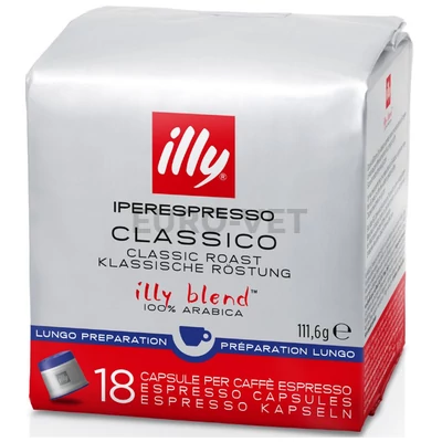 Illy IperEspresso Long kapszulás kávé (hosszú, kék) 18 adag