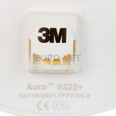 3M™ Aura™ részecskeszűrő félálarc, FFP2, szelepes, 9322+
